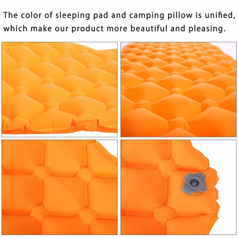 Camping Sleeping Pad-Ultralight Inflatable Camping Mat Pad for Backpacking & Hiking-Insulated Sleeping Mat, Compact Carrying Bag