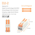 Mini Quick Wire Conductor Connector Universal Compact 2/3 Pin Splicing Push-inTerminal Block 1 in multiple out with fixing Hole
