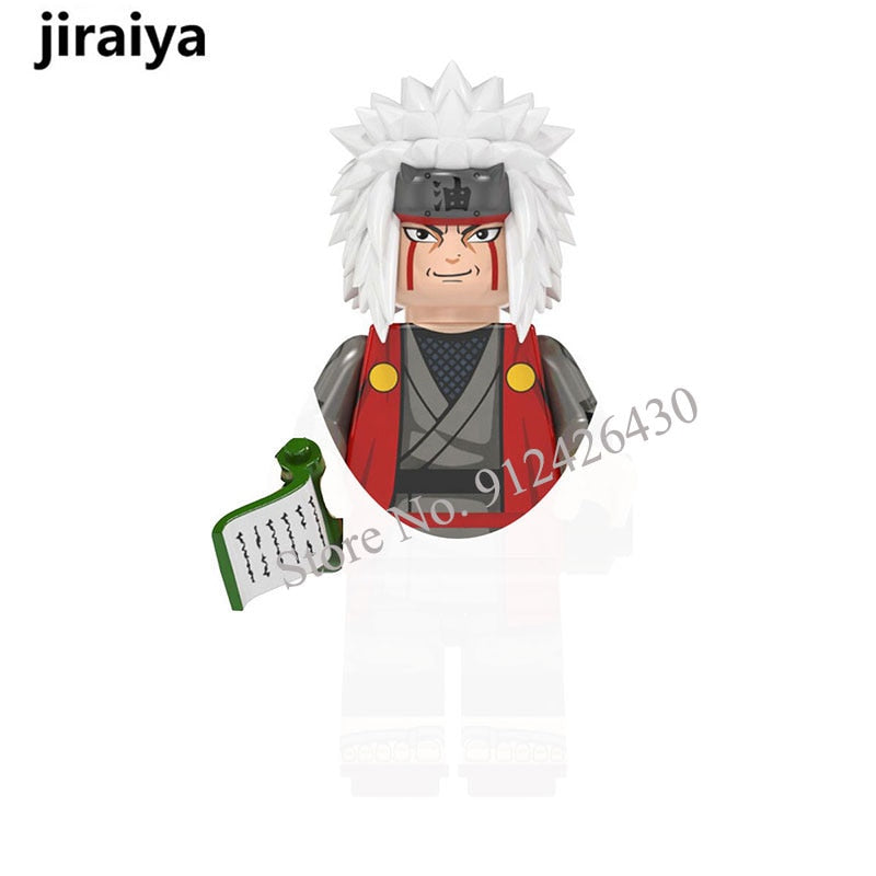 Naruto Sasuke Kakashi Akatsuki bricks Building Blocks Anime cartoon Mini Action Figures Heads Assembly Toys kids Christma Gifts