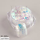 Crystal Fire Opal Flakes Nail Sequins Purple Holographic Glitter DIY Chrome Powder for Spring Nails Manicure Paillettes GL1857