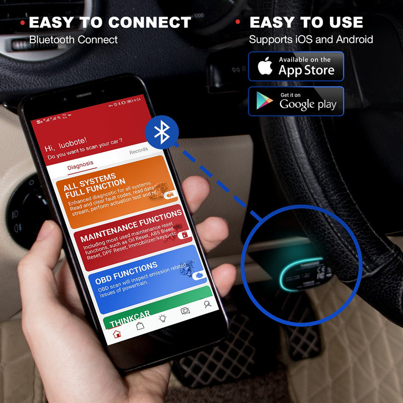 Thinkcar Thinkdiag Old Version All System Software Free 1Year Car Diagnostic Tool Bluetooth OBD2 Scanner Easydiag Thinkdiag