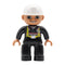 Big Size Action Figures City Princess Policemen Family Building Block Doll Character Accessory Toys Assembly Children Kids Gift