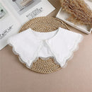Linbaiway 2022 Lace Chiffon Doll Fake Collar Ladies Shawl Wrap Removable Detachable Embroidered False Collar Clothes Accessory