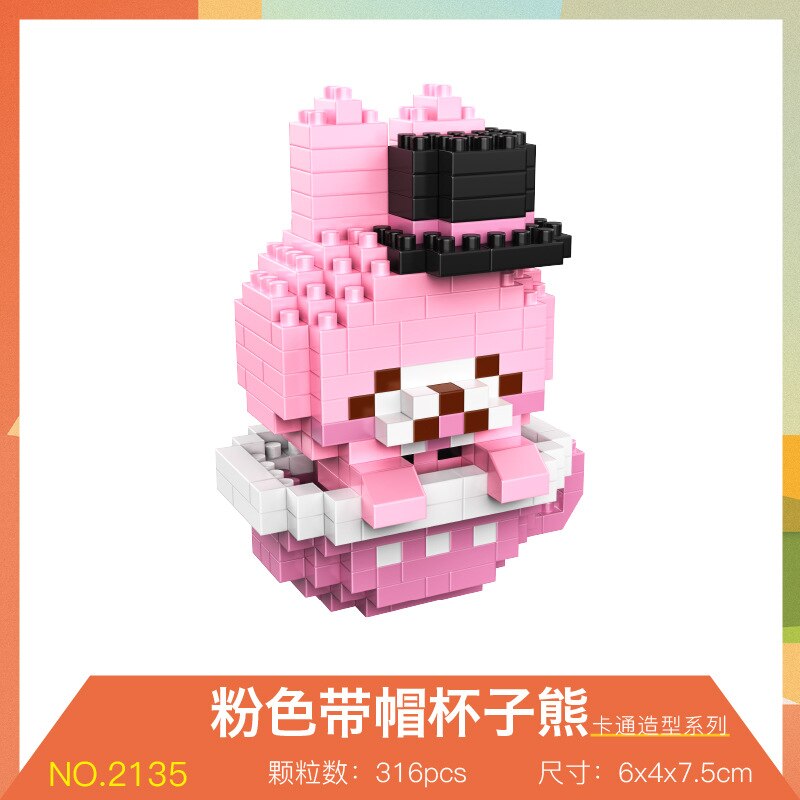 Disney DIY LinaBell assembly buildding blocks Goofy Pluto Anime Mini Action Figures Educational Toys kids Birthday Gifts
