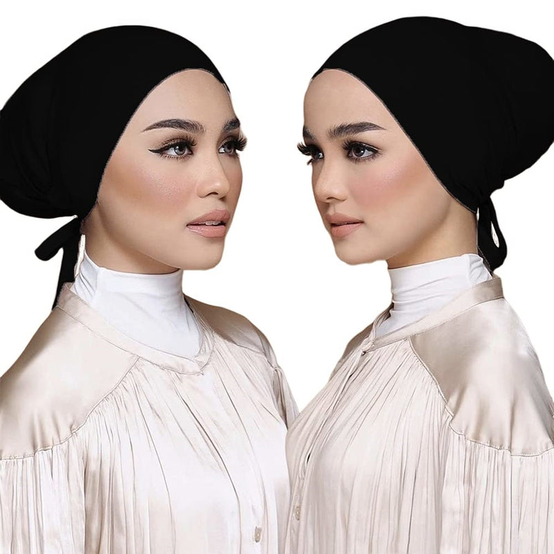 Modal New Soft Under Cap Inner Hijab Cap Stretchy Muslim Women Bandage Underscarf Bonnet Islamic Turban Headband Adjustable