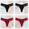 4PCS/Set Sexy Women Cotton Panties Lace Thong Underwear for Female Intimates Lingerie T-Back Floral Hollow Out Plus Size Panties