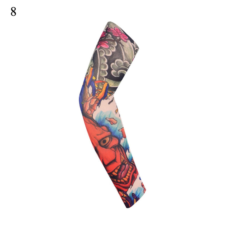 1Pc Outdoor Cycling Sleeves 3D Tattoo Printed Armwarmer UV Protection MTB Bike Bicycle Sleeves Arm Protection Ridding Sleeves