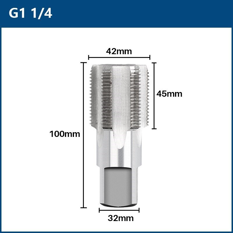 XCAN HSS Pipe Tap 1/8 1/4 3/8 1/2 3/4 1&#39;&#39; Metal Screw Thread Tap Threading Tools Hand Tools