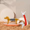 1- 4Pcs Novelty Spring Dog Pop Tubes Sensory Toy Stress Relieve Bellows Toys For Adult Kids Anti-stress Squeeze Toys Gifts