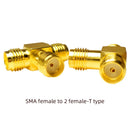 YPioneer C20073-92 1PC SMA To SMA Male Female Gold Plated RP SMA Male RP-SMA Female Connector RF Adapter Straight Bent L/T Type