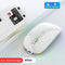 Dual Mode Bluetooth Wireless Mouse with One-Click Desktop Function Type-C Rechargeable Silent Backlight Mice for Laptop PC New