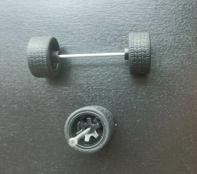 4PCS 1/64 Scale Alloy Car Model 5.2mm/11mm Size Rubber Tires + Wheels + Axles for Modified 1:64 Matchbox/Domeka/HW Model Cars