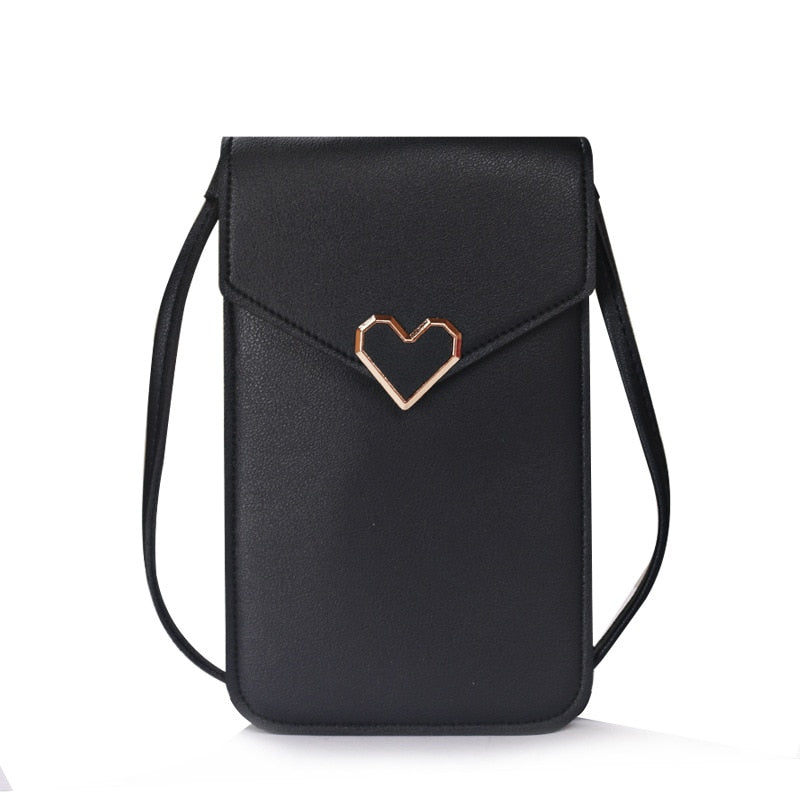 2022 Bag For Women Touch Screen Cell Phone Purse Smartphone Wallet Shoulder Strap Handbag PU Leather Casual Solid Crossbody Bags