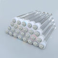 50pcs Reusable Eyelash Brush Tube Eye Lash Brush Eyebrow Brush Resin Drill Replaceable Mascara Wand Brushes Dust-proof