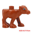 Big Building Block Accessories Chicken Duck Dog Cat Bird Cattle Sheep Zebra Rhinoceros Insect Zoo Series DIY Duploes Toy Gift