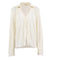 Ladies Shirt Suits Pleated Notched Single-Breasted Female Cardigan Two-Piece Loose Shirts and High-Waist Wide-Leg Pants Sets