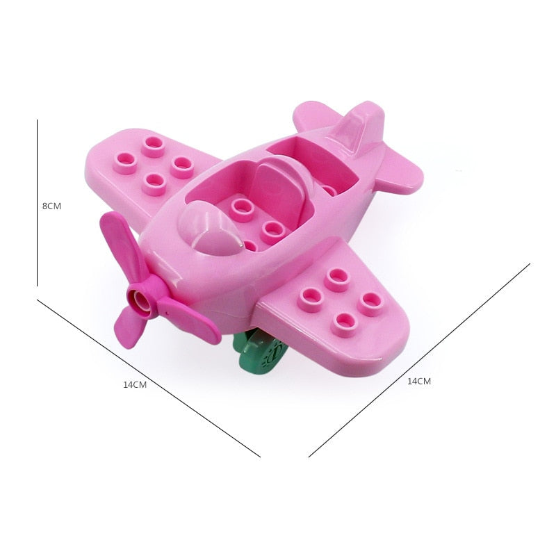 Big Building Blocks Accessories Compatible Large Bricks Children Kids Truck Car Bus City Traffic Series Assembly Educational Toy