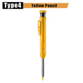 Solid Carpenter Pencil Set Woodworking Tools Mechanical Pencil 3 Colors Refill Construction Job Tools Carpentry Marking Scriber