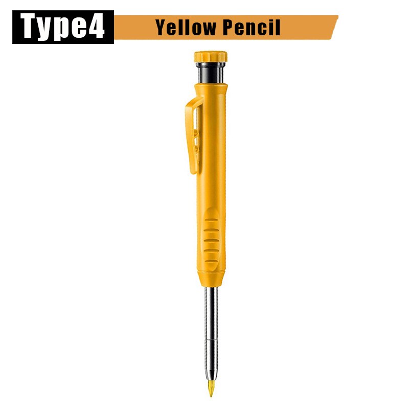 Solid Carpenter Pencil Set Woodworking Tools Mechanical Pencil 3 Colors Refill Construction Job Tools Carpentry Marking Scriber