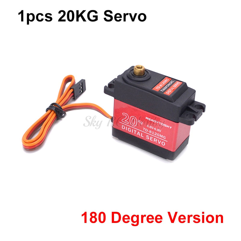 Waterproof 20KG 25KG 30kg 35kg 40KG 60KG Servos 180 270 360 Degree Large Torque Digital Servo Metal Gears 25T Arm For RC Car