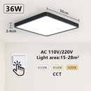 MARPOU Tuya Smart LED Ceiling Lamp Wood Grain App Voice Control Alexa/Google Remote Control Square Ceiling Lights Living Room