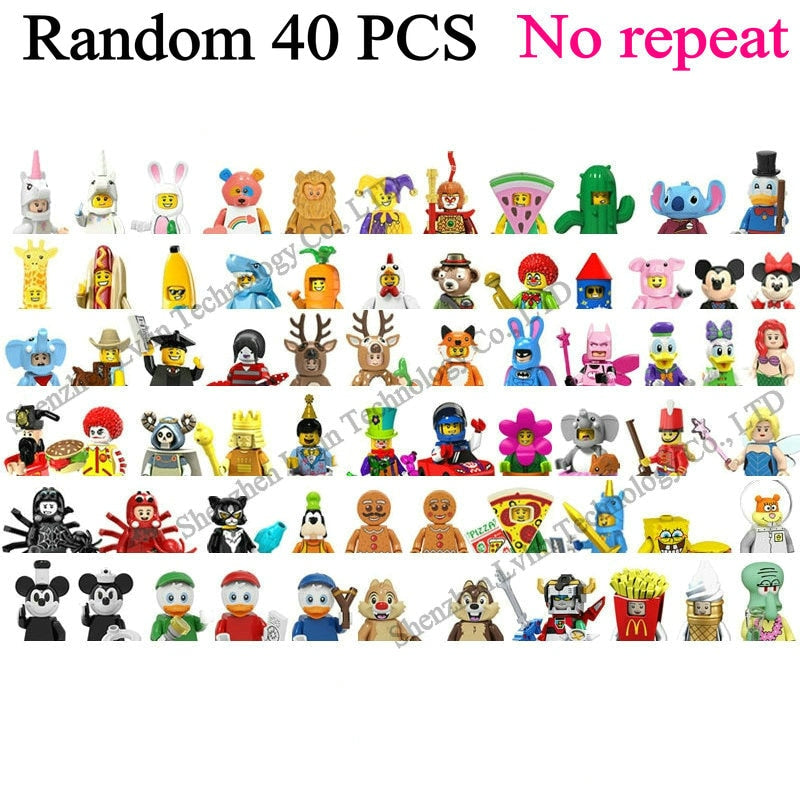 Disney 4cm Children Anime figure Building Blocks Kid Gift Toy Model Mini City Movies Characters Figurine Compatible With Lego