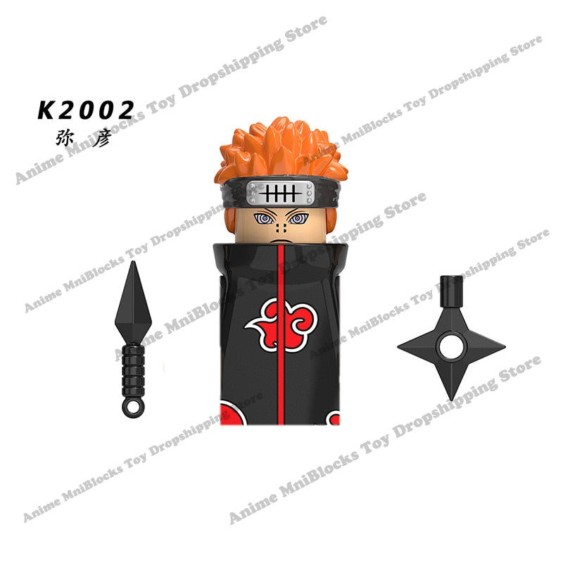 Naruto Sasuke Sakura Kakashi Obito Jiraiya Tsunade anime dolls Mini Action toy Figures cartoon Assemble blocks kid Birthday gift