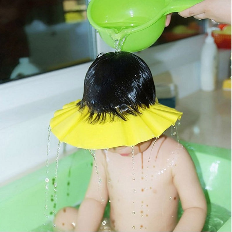 Shampoo Cap Durable Baby Bath Visor Hat Adjustable Baby Shower Protect Eye Water-proof  Splashguard Hair Wash Shield For Infant