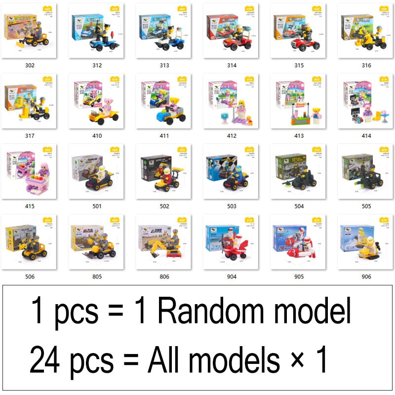 Mini Transportation tank plane Car Educational Assembled Models Building Blocks Compatible small Bricks toys for children
