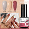 LILYCUTE 3 PCS Gel Nail Polish Set Nude Pink Glitter Sequins Matte Effect Gel Long Lasting Base Top Coat Nail Art Design Hybrid
