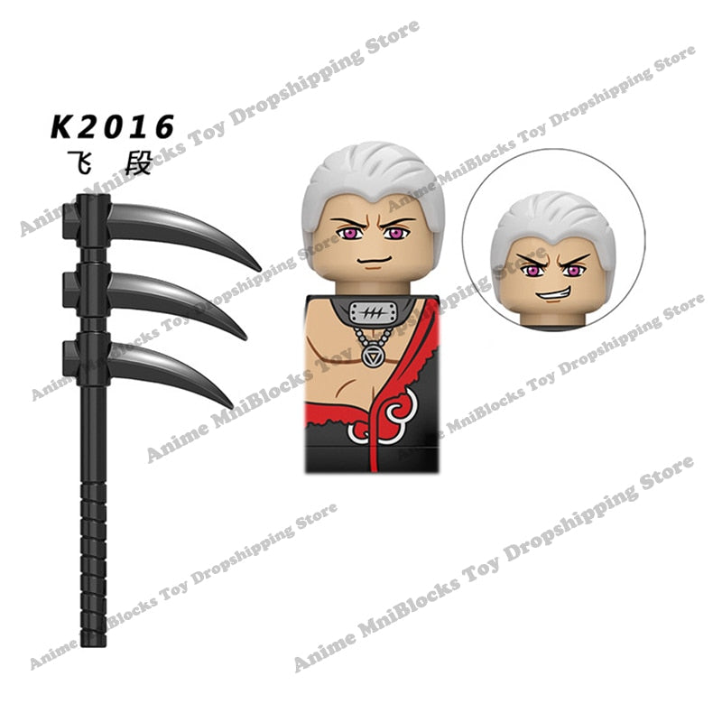 Naruto Sasuke Sakura Kakashi Obito Jiraiya Tsunade anime dolls Mini Action toy Figures cartoon Assemble blocks kid Birthday gift