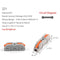 5PCS Universal Compact Wire Connector Splitter Quick Electrical Cable Splice Terminal Block For 28-12AWG Small Wiring Connectors