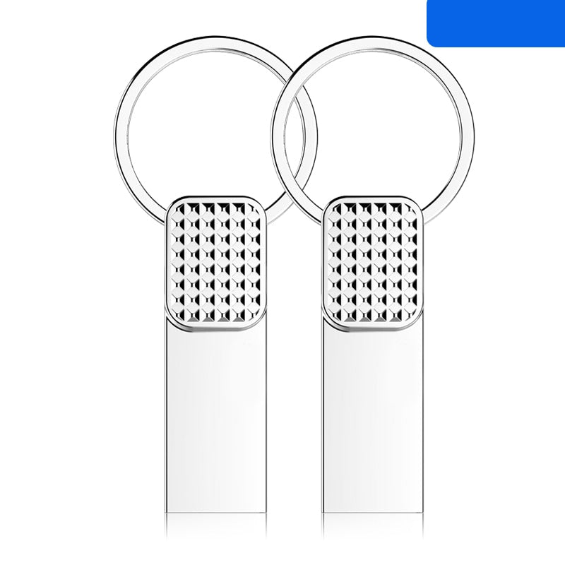 Metal USB Flash Drive Rotation Pen Drive 32GB 64GB 128GB Real Capacity Pendrive USB Memory Stick with Key Chain pendrive 128gb