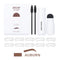 New Eyebrow Stamp Shaping Makeup Waterproof Brow Powder Natural Eye Eyebrow Stick Hair Line Contour Brown Black 6 Color