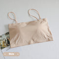 Fashion Summer Sexy Bras for Women Push Up Lingerie Ice Silk Seamless Word Sling Female Tube Top 2022 White Bralette Top Tanks