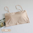Fashion Summer Sexy Bras for Women Push Up Lingerie Ice Silk Seamless Word Sling Female Tube Top 2022 White Bralette Top Tanks