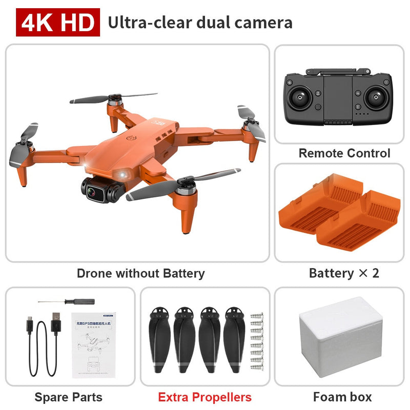XKJ L900 PRO GPS Drone 4K Dual HD Camera Professional Aerial Photography Brushless Motor Foldable Quadcopter RC Distance1200M