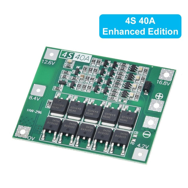 3S/4S 40A 60A Li-ion Lithium Battery Charger Protection Board 18650 BMS For Drill Motor 11.1V 12.6V/14.8V 16.8V Enhance/Balance