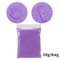 Baby Hand and Footprint Mud Soft Clay Fluffy Material DIY Handprint Footprint Fingerprint Anti-stress Children's Toys