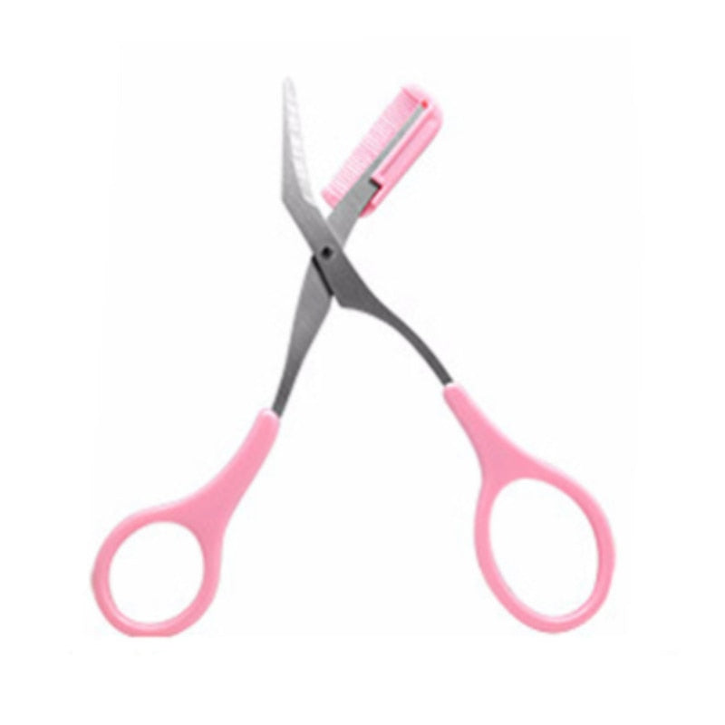1 Pcs 3 Colors Eyebrow Trimmer Scissors with Comb Eyelash Hair Scissors Stainless Steel Eyebrow Razor Grooming Wenkbrauw Trimmer