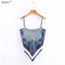 2019 New Women vintage paisley print spaghetti strap sexy chic camis tank ladies summer backless bowknot sling tops LS3866