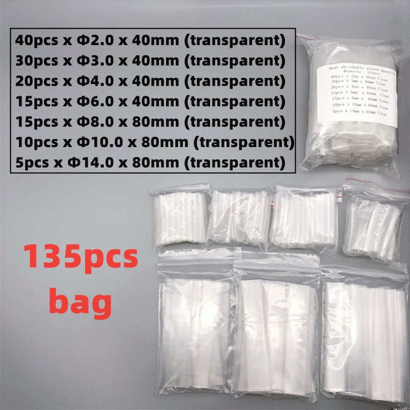 2:1,Heat Shrink Tubing,127/135/164/328/530/625 PCS,Insulated Polyolefin Sheathed,Electronic DIY Kit,Electrical Connection Tubing