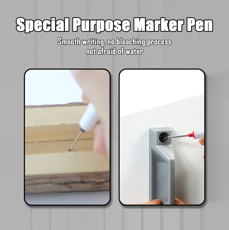 20mm Long Head Marker Pens 2/3/6/8Pcs/Set Multi-purpose Bathroom Woodworking Decoration Deep Hole Marker Pen Ink 9916 Tools Set