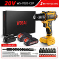 WOSAI 20V Brushless Electric Drill 50NM Cordless Screwdriver Lithium-Ion Battery Mini Electric Power Screwdriver MT-Series Tools