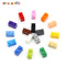 100pcs DIY Building Blocks Thick Figures Bricks 1x2Dots Educational Creative Size Compatible With 3004 Plastic Toys for Children