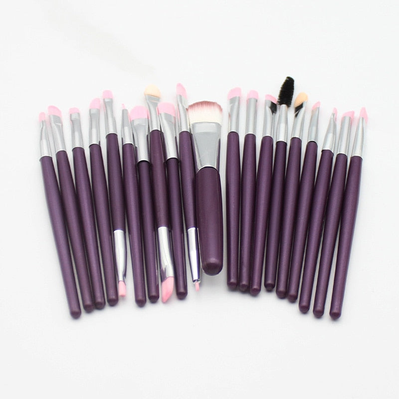 20Pcs Makeup Brushes Set for Eye Shadow Foundation Powder Eyeliner Eyelash Cosmetict for Face Make Up Brush Tools