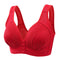 3PCS New Arrival Large Size Front Button Comfortable Gather Bra Breathable Thin Section Without Steel Ring Women Underwear 105