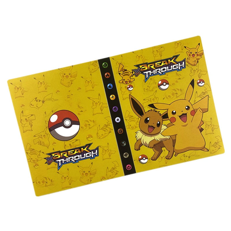 240 Cards Pokemon Album Book Collection Holder Pocket Anime Map Game Card Binder Folder Top Loaded List Toy Gift For Kids