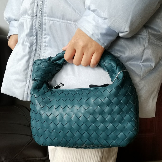 2022 Fashion woven bag luxury designer handbag brand women tote bag lady shoulder bags PU spring bags leather casual handbag