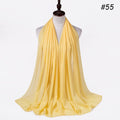 Hijab Scarf 72*175cm Plain Chiffon Scarves For Women Muslim Fasion Islam Clothing Headscarves Shawl For Ladies Headwrap Ramadan